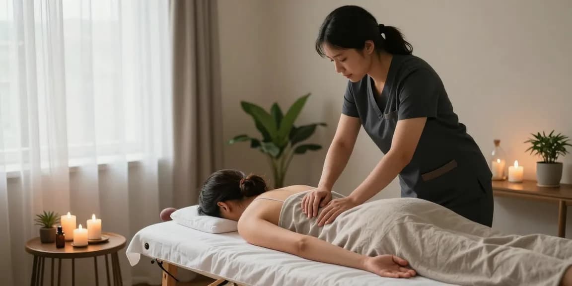 부천출장안마 home massage therapy session providing relaxation and comfort.