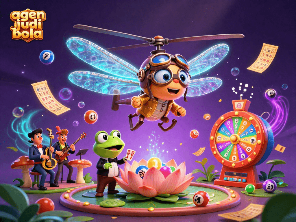 Engage with agen judi bola through vibrant casino gameplay involving animated characters and dynamic elements.