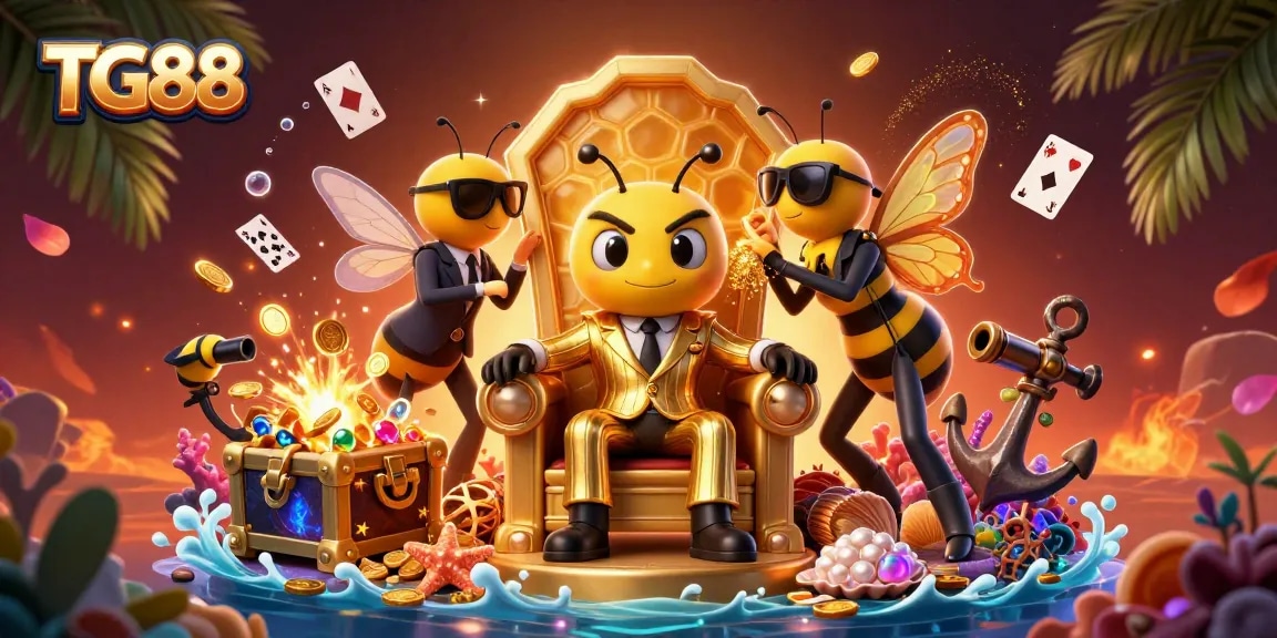 Experience thrilling gameplay at TG88 with the bumblebee mob boss in a vibrant casino scene.