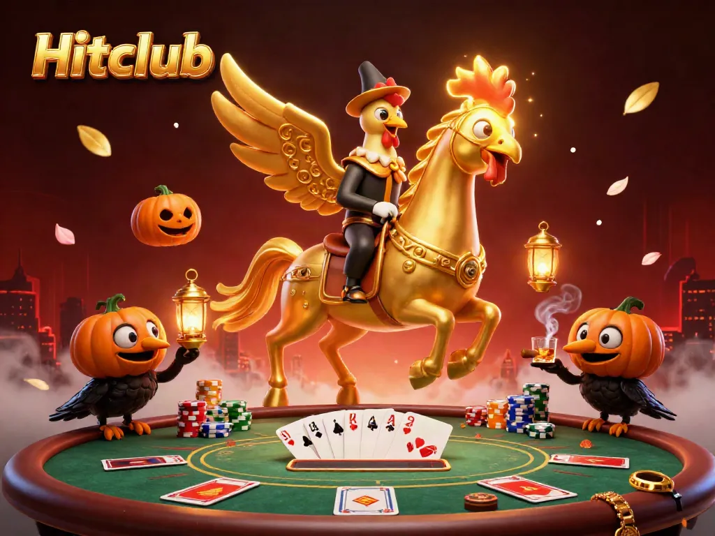 Join Hitclub's live casino adventure with immersive gameplay surrounded by vibrant poker elements.