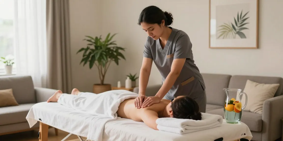Experience superior 시흥출장안마 with expert therapist delivering soothing massage in a cozy home environment.
