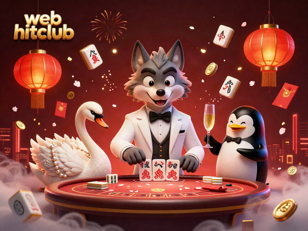 Experience thrilling gameplay with web hitclub at a lively baccarat table surrounded by vibrant casino elements.