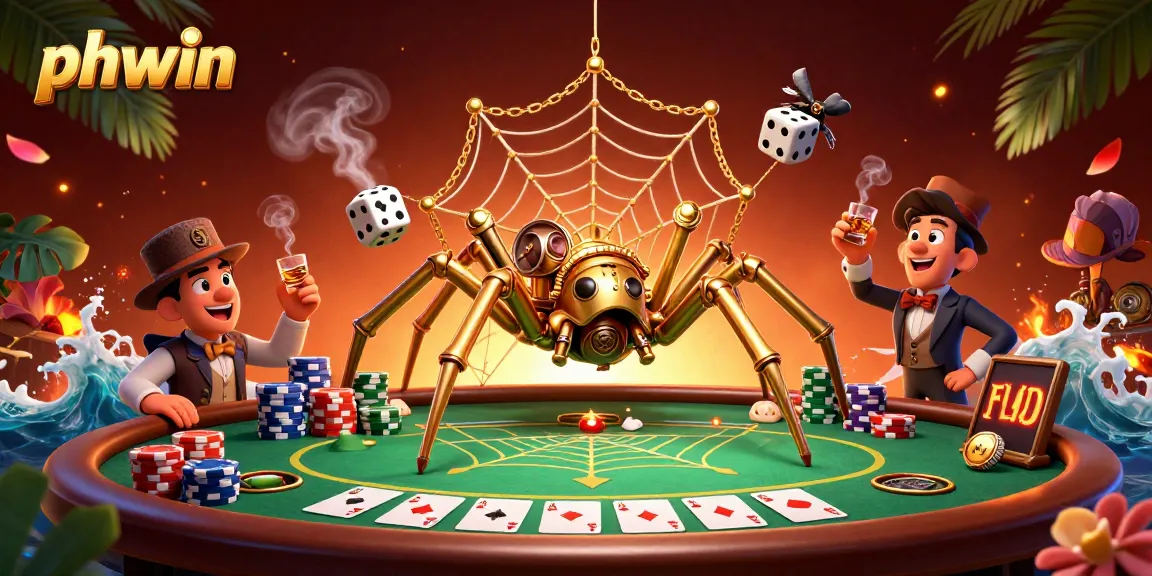 Engage with phwin's thrilling entertainment as players dive into intricate poker webs of chance and strategy.