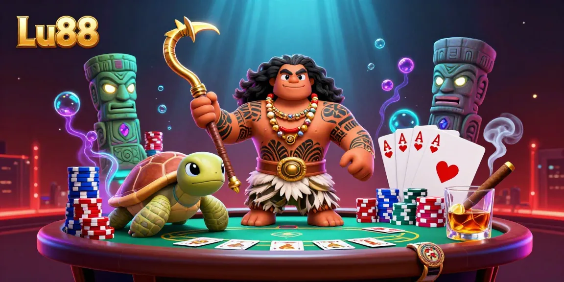 Experience winning strategies at Lu88 with vibrant poker scenes featuring eye-catching characters and gaming elements.