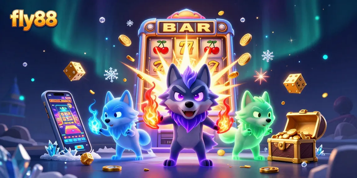 Experience thrilling gameplay at fly88 with vibrant slot machines bursting with winnings.