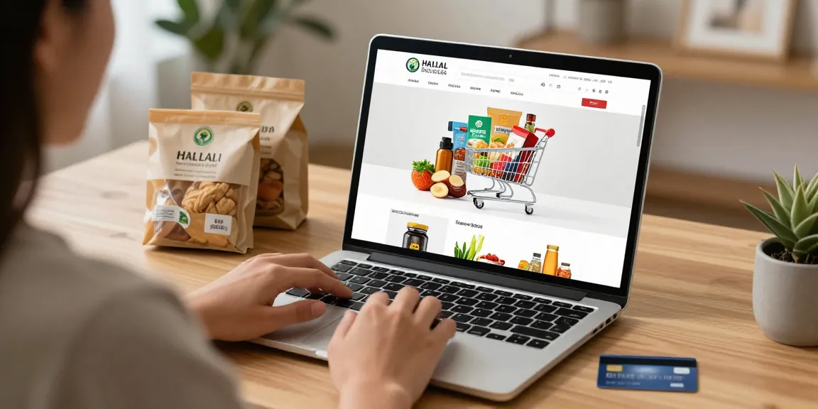 Halal grocery delivery shopping experience with popular products and best deals in an online e-commerce platform.